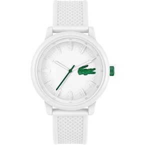 Lacoste L.12.12 Hero Men's 3H Quartz Watch, Silicone Wristband, Water Resistant up to 5ATM/50 Meters, Iconic Design, 48mm