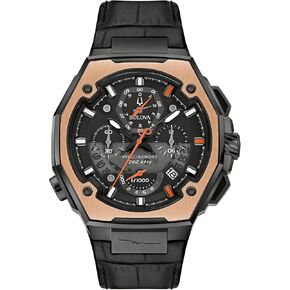 Bulova Marc Anthony Mens Series X Limited Edition Chronograph High Performance Quartz Diamond Black Ion-Plated Watch, Black Dial Style: 98B402