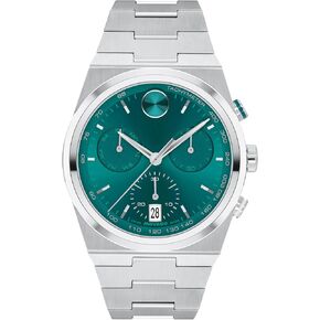 Movado Bold Quest Men's Luxury Chronograph Watch - Swiss Quartz Movement, Stainless Steel Bracelet, Water Resistance 50 Meters (5ATM) - Classic Timepiece - Gift for Him - 42mm