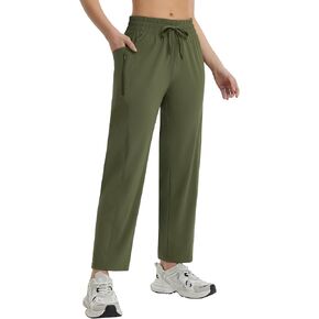 BALEAF Women's Athletic Running Pants Stretch Quick Dry Zipper Pocket High Waisted Sweatpants Hiking Walking UPF 50+