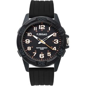 100M Waterproof Watch for Swimming, Easy Read Unisex Analog Watch, Second Hand Diver Analog Watch Men, 45mm Diameter