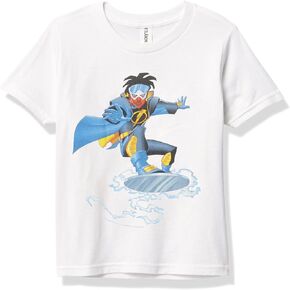 DC Comics Justice League Static Shock Surf Boy's Premium Solid Crew Tee