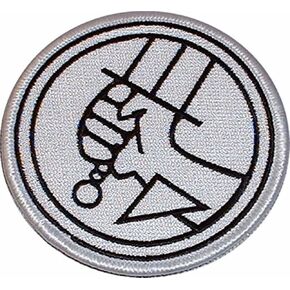 HELLBOY Bureau Paranormal Research /Defense White PATCH