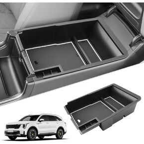 SKTU for 2024 2025 Kia Sorento Center Console Organizer for 2024 2025 Kia Sorento Accessories Console Tray 2024 2025 Sorento Armrest Storage Box Kia Sorento 2024 2025 Accessories (White)