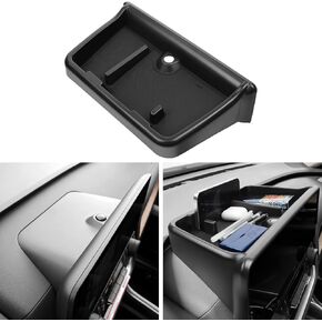 YOJOJOCO Center Console Dash Organizer Compatible with Toyota Grand Highlander 2025 2024 Accessories Black ABS Plastic Material Dashboard Storage Box