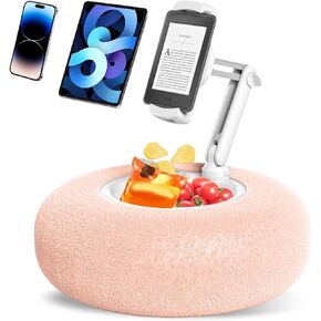 Pillow Stand Holder for Kindle Tablet iPad with Snack Bowl