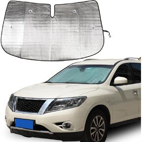 Lcojicep Front Windshield Sun Shade ，Sunshade Foldable Compatible with Nissan Pathfinder 2013-2018 Sun Visor Protector Blocks UV Rays ，Keep Your Car Cooler (1 Piece)