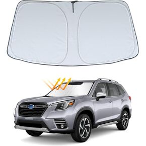 Windshield Sun Shade for 2019-2023 2024 Subaru Forester Accessories, Sunshade Window Sun Visor Protector Foldable Blocks UV Rays Keep Your Car Cooler