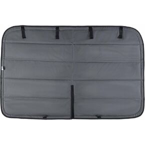Magnetic Insulated Rear Door Window Covers for 2015-2024 Ford Transit Van Medium and High Roof with NO Plastic Trim (Pair), Blackout Stealth Camping Window Sun Shade- Dark Gray