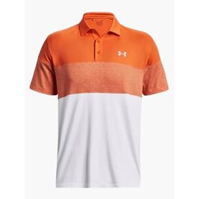 Under Armour Men's UA Playoff 2.0 Blocked Polo, Orange, XL