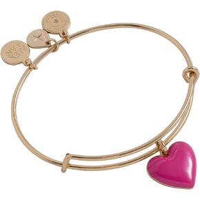 Alex and Ani Enamel Heart Charm Bangle