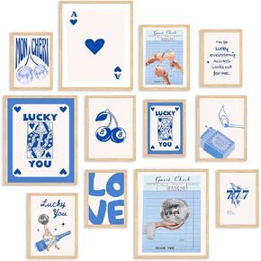 ASTRDECOR Vintage Eclectic Art Prints Set of 16, Eclectic Wall Decor Maximalist Decor, Abstract Canvas Gallery Wall Prints Posters for Room Aesthetic, Matisse Van Gogh Monet Famous Artist Painting Pictures, Trendy Colorful Maximalism Decor for Dorm Bedroo