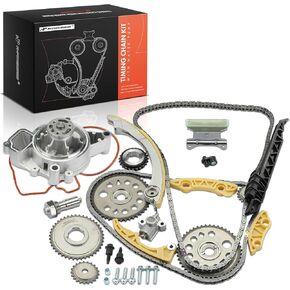 A-Premium Engine Timing Chain Kit with Water Pump Compatible with Chevy, Oldsmobile, Pontiac & Saturn Cars - Malibu, HHR, Cobalt, Cavalier, Classic, Alero, Grand Am, G5, Pursuit, Sunfire & More - 2.2L