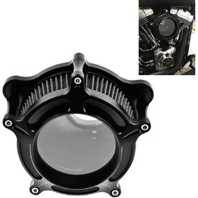 Turbine Intake Air Cleaner Kit Compatible with Harley M8 Touring M8 Softail M8 Trike 2017-2022 All Black
