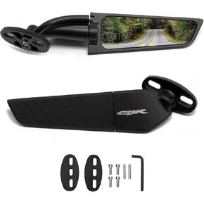 Motorcycle Rear View Mirror Wing Rearview Side Mirror Adjustable 360° Rotating Mirrors for H-onda CBR 1000RR 600RR 650R 500R 400R 250RR