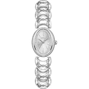 SAGA Luna Women's Watch with Moon-Shaped Bracelet and Danube Crystals - Elegant Timepiece Featuring Swiss Movement, Adjustable Strap, and Water Resistance