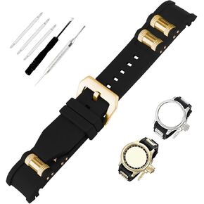 26mm Rubber Watch Band Compatible for Invicta Russian Diver 1242 1433 1434 1435 1436 1437 1438 1595 1799 1800 1803 1805 1928 1936 26 mm Silicone Strap Wirstband accessories replacement for Men and Women