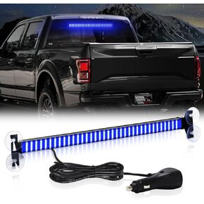 MAODANER LED Interior Windshield Strobe Police Warning Lights, Suction cups Base Emergency Hazard Traffic Advisor Safety Lightbar, Hideaway Flashing cop Light Mount for Vehicles Trucks (Amber)