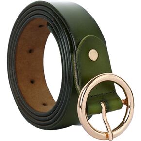uxcell® Women Fashionable Stylish Leather Belt Round Pin Buckle Casual Width 1"