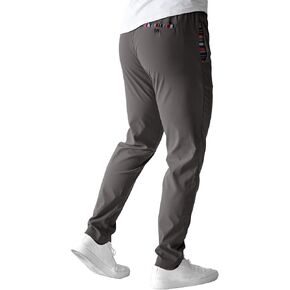 Comdecevis Men's Casual Pants Twill Elastic Waist Drawstring Lightweight Chino Pants with Pockets