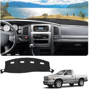 FIILINES Dash Cover for Dodge Ram 1500 2002-2005, Dodge Ram 2500 3500 2003-2005, Dashboard Mat Accessories Dash Cover Sunshade Nonslip Mesh Protector No Glare Black in Kuwait