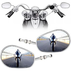 Motorcycle Mirrors, Motorbike Rear View Mirror for Road King Sportster Street Electra Glide Softail Dyna Road Glide Rear View Chrome 1982-2023