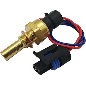 Engine Coolant Temperature Sensor with Connector Pigtail Harness, Compatible with Select GMC Chevy Avalanche Impala Trailblazer Suburban 1500 2500 HD Express Replacement 19236568 213-4514 213-4333