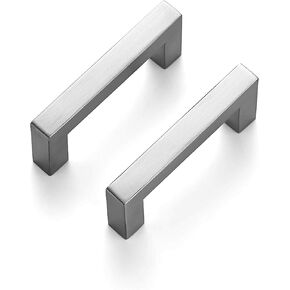 Ravinte 10 Pack 5 Inch Kitchen Square Cabinet Handles Satin Nickel Cabinet Pulls Brushed Nickel Drawer Pulls Kitchen Cabinet Hardware Kitchen Handles for Cabinets Cupboard Handles Drawer Handles