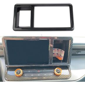 Carbon Fiber Central Navigation Screen Panel Cover Trim for Ford Maverick 2022+