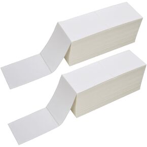 4x6 Direct Thermal Printer Labels 4000 Shipping Labels Compatible with Zebra, Rollo Label Printer, Peforated Postage Thermal Labels, Permanent Adhesive, 2000 Labels per Stack, Total 2 Stacks