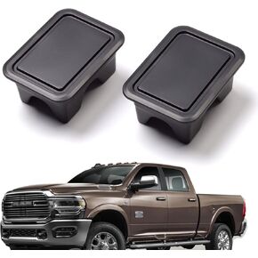 4pcs Bed Rail Stake Pocket Covers, Black Truck Bed Hole Plugs as Pickup Bucket Caps Hole Plugs Accessories Compatible with Dodge Ram 19-21 1500 2500 3500