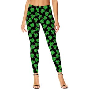 Deerose Women Mardi Gras Leggings Valentine's Day High Waist Costume Legging