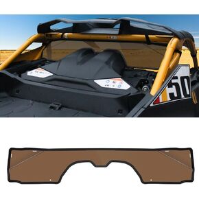 Rear Dark Tinted Full Windshield Compatible with Can Am Maverick R 2024 2025 Accessories, Scratch Resistant Polycarbonate Dustproof Transparent Full Windscreen