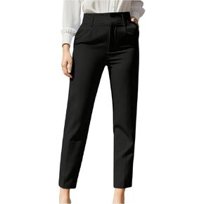 Floerns Women's High Waisted Straight Leg Pants Business Suit Trousers with Pockets