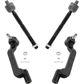 BOXI (Set of 4) Front Inner and Outer Tie Rod Ends Fit for Chrysler 300 2011 2012 2013 2014 / for Dodge Charger 2011 2012 2013 2014 2015 2016 2017 2018 AWD ONLY | Replace EV800960 ES800956 ES800957
