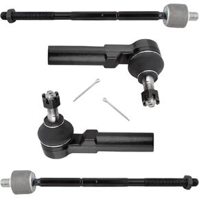 4Pcs Front Outer Inner Tie Rods End Links Fit For Chrysler Neon 00-02, For PT Cruiser 01-10, For Dodge Neon 00-05, For Dodge Sx 2.0 03-05, For Plymouth Neon 00-01 Replace# EV404 ES3173