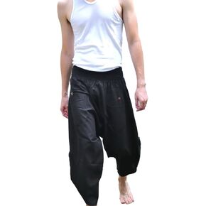 Men's Japanese Style Pants One Size All Black (All Black)