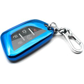 Fit for Cadillac Key Fob Cover for CT4 CT5 XT4 Lyriq CELESTIQ Escalade Escalade ESV Key Fob Cover Case Shell TPU Remote Holder Protector Keyless Entry Sleeve Accessories, with Key Chain, Red