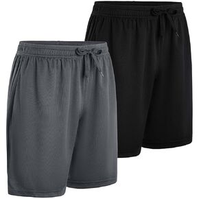 Mens Workout Shorts Athletic Lightweight Running Sports Shorts Performance Quick Dry Shorts 2 Pack