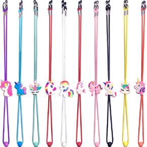 10 PCS kids glasses strap adjustable Anti-Skid lanyards cord for girls prescription glasses sunglass with cute cartoon buckle cute kitty theme colorful