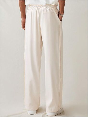 OYOANGLE Men's Business Casual Dress Pants Zipper Fly Straight Leg Trousers Dressy Slacks with Pocket in Saudi Arabia