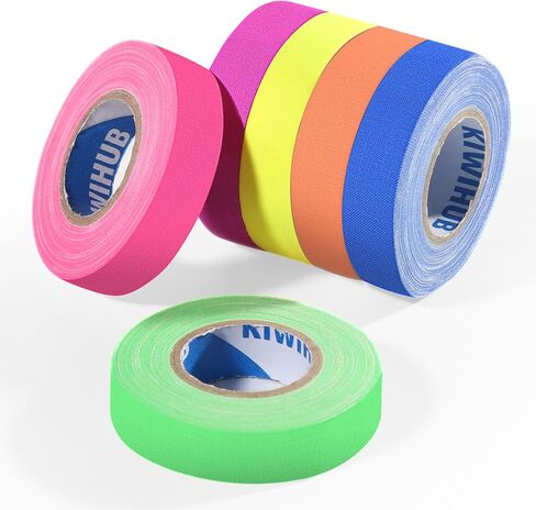 Neon Gaffer Cloth Tape, UV Blacklight Glow in The Dark Party Supplies, UV Reactive Gaffers Tape for Neon Party Decorations, 2/5 inch x 66 Feet - Fluorescent Orange in Kuwait