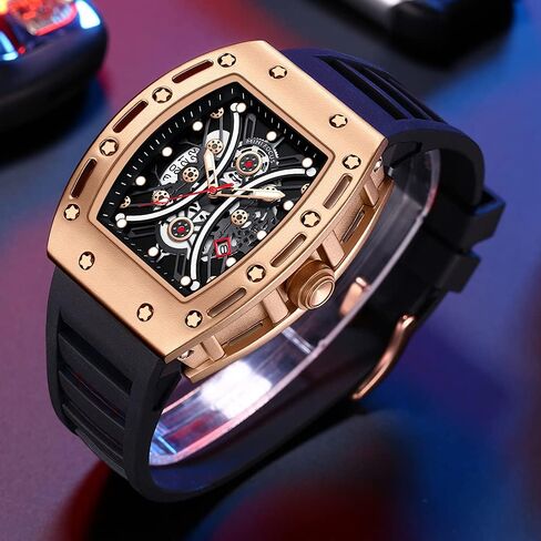 AIMES Watch Wristwatch for Men Fashion Casual Cool Big Dial Watch Luminous Waterproof Sport Analog Quartz Business Mens Watches Silicon Strap Dress Watch in Saudi Arabia