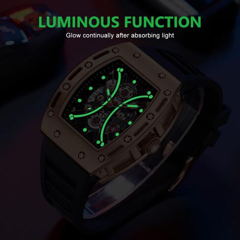 AIMES Watch Wristwatch for Men Fashion Casual Cool Big Dial Watch Luminous Waterproof Sport Analog Quartz Business Mens Watches Silicon Strap Dress Watch in Saudi Arabia