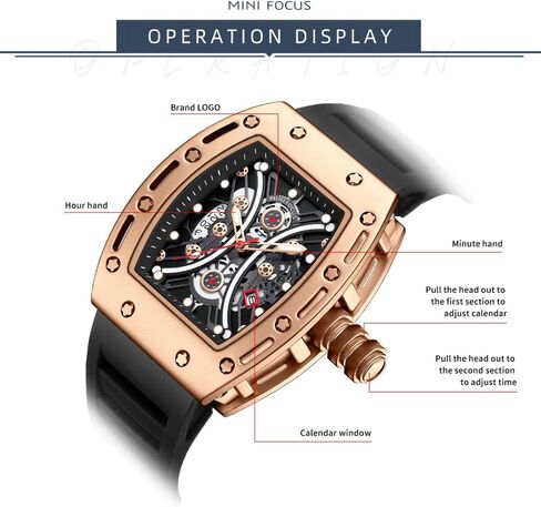 AIMES Watch Wristwatch for Men Fashion Casual Cool Big Dial Watch Luminous Waterproof Sport Analog Quartz Business Mens Watches Silicon Strap Dress Watch in Saudi Arabia
