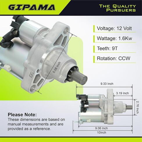 بداية 19016N لـ Acura TL 2007-2008 V6 3.5L,2010-2017 V6 3.7L; Honda Accord 2008 2009 2010 2011 2012 2013 2014 2015 2016 2017، V6 3.5L (فقط للدليل) الانتقال) in Kuwait