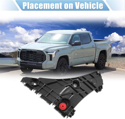 X AUTOHAUX دعامة المصد الأمامي الأيمن دعامة تثبيت فاصل لتويوتا تندرا 2014-2021 رقم 521150C110 بلاستيك أسود in Saudi Arabia