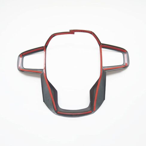 Carbon Fiber Style Interior Steering Wheel Trim Accessories for GMC Yukon XL 2021-2024 / Sierra 1500 2019-2025 / 2500HD 3500HD 2020-2025 (Black Wood Pattern) in Saudi Arabia