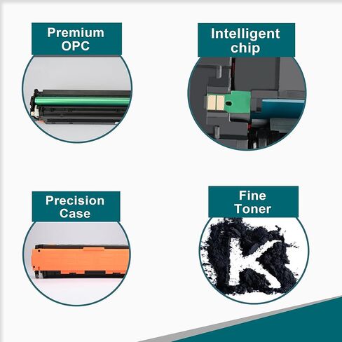 قطعتان بديلتان لخرطوشة الحبر الأسود HP 206A 206X مع أحدث شريحة، W2110X لطابعة HP Color Laser Jet Pro MFP M283cdw M283fdw M282nw M255dw، M255nw in Saudi Arabia