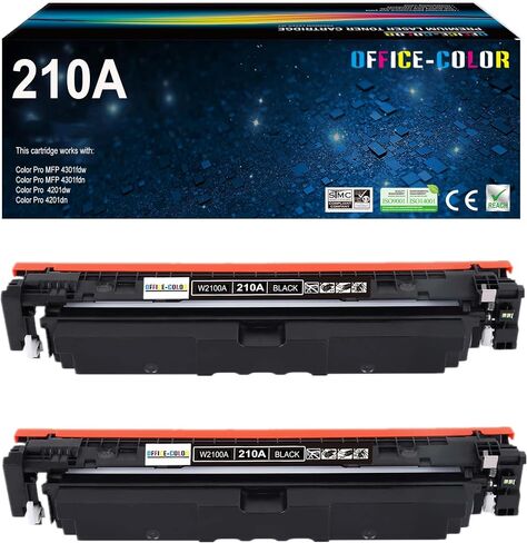 قطعتان بديلتان لخرطوشة الحبر الأسود HP 206A 206X مع أحدث شريحة، W2110X لطابعة HP Color Laser Jet Pro MFP M283cdw M283fdw M282nw M255dw، M255nw in Saudi Arabia